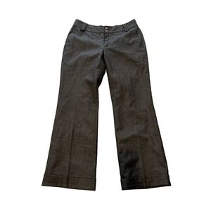 Banana Republic Grey Martin Fit Wool Blend Double Button Cuffed Slacks Size 8